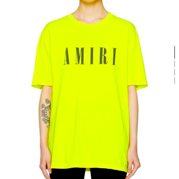 AMIRI Other - New Amiri Core Logo Lime Yellow Tee